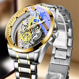 Luxury Top Brand Watch for Men Double-sided Hollow Automatic Mechanical Waterproof Business Wrist Watches - The Jewellery Supermarket