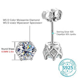 Top Quality 0.5-1 Carat D Colour Moissanite Diamonds Stud Earrings For Women Sterling Silver Sparkling Fine Jewellery - The Jewellery Supermarket