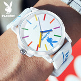 Men's Fashion Quartz Sports Watch with Original Silicone Strap High Quality Waterproof Simple Wristwatch for Men