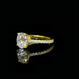 Amazing 3CT Oval Cut Moissanite 925 Sterling Sliver Vintage Engagement Wedding Ring