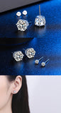 GRA Moissanite Diamonds Studs Silver Earrings Pass Diamond Tester Pen For Men Women