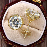 Superb 0.1-2CT Round Cut D Colour VVS1 Moissanite Diamonds Unisex Stud Earrings