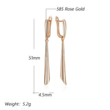 Elegant Fashion Glossy Rolled Rose Gold of 14-Karat Purity Long Earrings For Women - Daily Jewellery