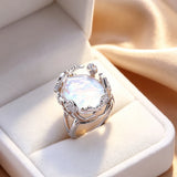 Luxury Beaded Design Freshwater Big Baroque Pearl Silver Gold Colour Cocktail Rings