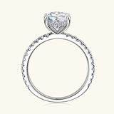 2 Carat VVS1 D Colour Moissanite Diamond Solitaire Engagement Wedding Silver Ring