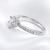 Excellent 0.3-3CT VVS1 D Colour Moissanite Diamonds Solitaire Wedding Silver Ring