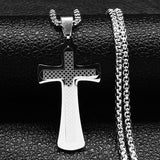 Popular Stainless Steel Long JESUS CROSS Necklaces - Gold Colour Chain Christian Necklaces Jewellery - The Jewellery Supermarket