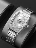 Luxury Classic Brand Multicolour Triangle Quartz Wristwatches -  Dial wth Roman Numerals Business Mens Wristwathes