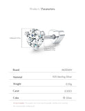 925 Sterling Silver Classic Round D Colour VVS1 Moissanite Helix Stud Earrings