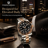 Luxury Brand Mechanical Stainless Steel GMT Watch Sapphire Glass Diver Watch