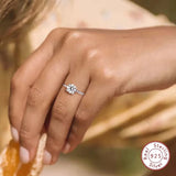 GRA Certified 1-3ct Moissanite Diamond D Colour Four Prong Ring, Real 925 Sterling Silver Fine Jewelry for Women