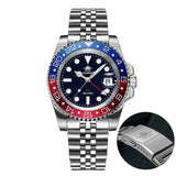 Top Brand New GMT Movement Quartz Watches, Stainless Steel BGW9 Luminous 20Bar Waterproof Diver Watch For Man
