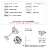New 3MM-8MM Moissanite Diamonds Stud Earrings for Men Women