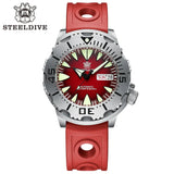 Monster 200M Waterproof NH36 Day Function Sapphire Glass Automatic Movement Steel Bezel SD1984 Steel Bracelet Watch