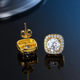 Classic D Colour VVS1 Moissanite Diamonds Stud Silver Earrings or Men and Women