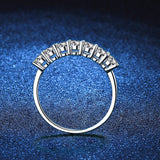 Outstanding VVS1 D Colour Moissanite Diamonds 18KWP Silver Eternity Wedding Ring