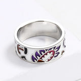 New Exquisite High-quality Irregular Colour Creative Handmade Enamel Ring