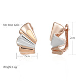 14 Karat Gold Filled Smooth Silver Gold Colour Wave Drop Earrings For Women Fine Jewellery
