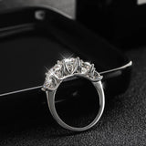Fabulous 5 Stones 3.6cttw GRA Certified Moissanite Diamonds Eternity Rings Silver Wedding Engagement Fine Jewellery