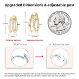 Striking Genuine ♥︎ High Quality Moissanite Diamonds ♥︎ Double Hoop Earrings for Women - Fine Jewellery - The Jewellery Supermarket