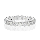 Lovers Round Full 0.3/0.5ct VVS1 D Moissanite Eternity Engagement Wedding Rings 925 Sterling Silver Fine Jewellery