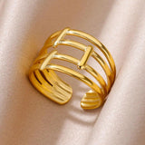 New Arrivals 18K Gold Colour New Stainless Steel Rings for Women Jewellery - Beautiful Fashion Rings - The Jewellery Supermarket