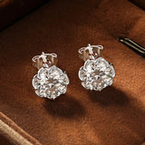 Solitaire 0.1/0.3/0.5/1/2CT D Moissanite Stud Earrings for Men Women