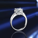 Super 1ct D Colour VVS1 Moissanite Diamond Silver Solitaire Rings For Women GRA, Certified Fine Wedding Jewellery
