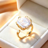 Selection Jewellery Pieces of Real Big Baroque Pearl Silver Gold Colour Rings