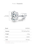 925 Sterling Sliver High-end Crown Lab Diamond Heart Screw Stud Earrings For Women