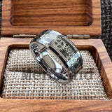 Gear Wheel Blue Carbon Fiber Inlay Unique 6/8mm Tungsten Carbide Wedding Rings