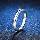 Round Full Moissanite Diamonds Rings Sterling Silver with 18K White Gold Plated Wedding Engagement Fine Jewellery