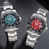 Divers Ceramic Bezel AR Coated Glass Luminous 200m Waterproof Steel Quartz Watch