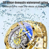 Luxury Top Brand Watch for Men Double-sided Hollow Automatic Mechanical Waterproof Business Wrist Watches - The Jewellery Supermarket