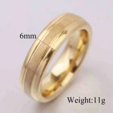 Classic Gold Colour Matte Tungsten Wedding Engagement Ring Couple for Men Women