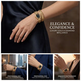 New Arrival Black Dial Alloy Strap Vintage Fashion Classic Quartz Watch