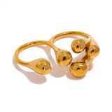 18K Gold Plated Stainless Steel Creative Individualistic Fashionable Ring