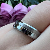 Beveled Grooved Finish 6MM 8MM Classic 100% Pure Tungsten Carbide Wedding Rings