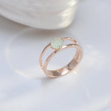 14K Filled Gold Emerald Green AAA Zircon Diamond Cutout Ring Fine Jewellery