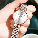 New Elegant Leisure Watch Top Brand Japanese Movement Stainless Steel Fashion Roman Scale Women's Quartz Watches