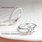 Remarkable 2mm VVS1 D Colour Moissanite Diamonds 18KGP Silver Eternity Ring