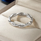 Fabulous Twist Shank VVS1 D Colour Moissanite Full Eternity Rings Fine Jewellery