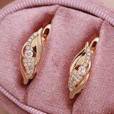 14K Gold Filled AAA White Zircon Diamonds Heart & Arrow Stone Cut Clip Elegant Earrings