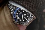 TOP BRAND DESIGN 40MM GMT Luxury NH34 Automatic Stainless Steel Waterproof Men Mechanical Wristwatch