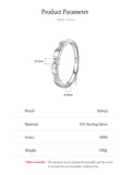 New Design Sterling Silver Trendy Geometric Design AAAA Lab Created Diamond Ring