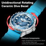 Solar Powered Luxury Quartz 316L Stainless Steel Case Waterproof 300M Dive Watch