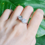New Design Brilliant 2cttw VVS1 D Colour Moissanite Diamonds 18KGP Silver Rings