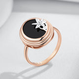 Selection of 14K Filled Gold Black, White AAA Zircon Crystals Cocktail Luxury Rings