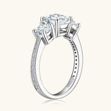 Super Round D Colour VVS1Moissanite Diamonds Ladies Rings Sterling Silver Engagement Wedding Fine Jewellery with GRA