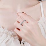 Sparkling 2.2cttw 3mm D Colour Moissanite Diamonds Full Eternity Rings - 18K Gold 925 Silver Plated Wedding Rings